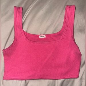 Garage hot pink bra tank top